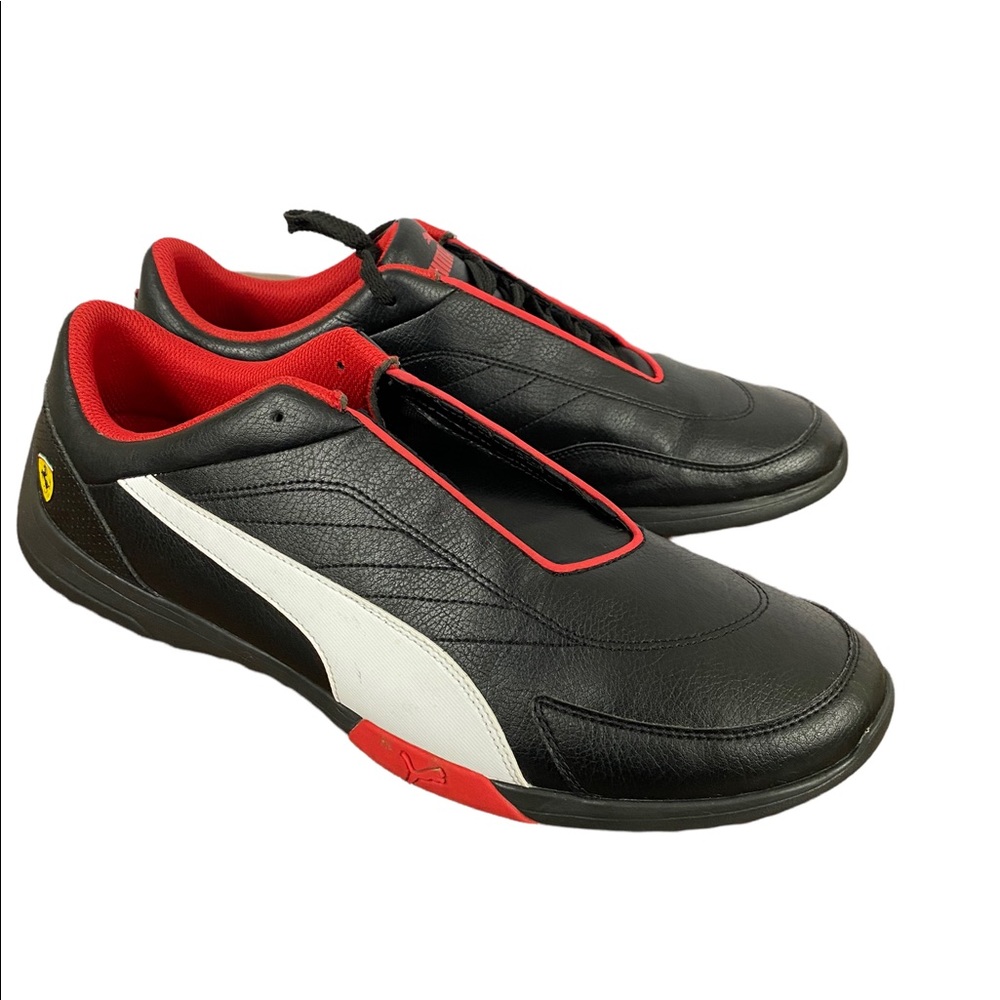 Puma Scuderia Ferrari Kart Cat III Mens Sneakers Black Red Racing Size 14